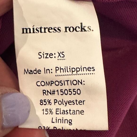 Mistress Rocks Lovely Day Multicolored Print cutout Cropped Top sz XS - Picture 7 of 8